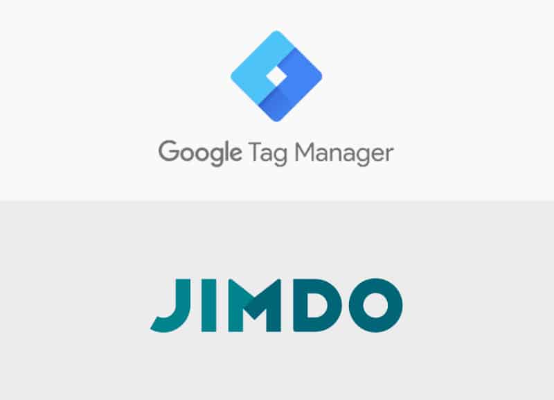 Logos Google Tag Manager et logo Jimdo