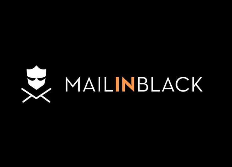 logo mail in black