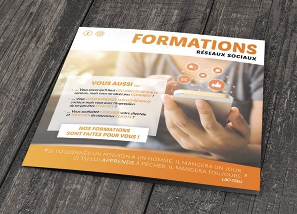 photo d'un flyer format carré