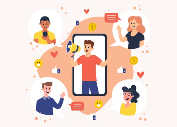 illustration communication entre plusieurs personnes